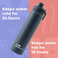 The Better Home 1000 Stainless Steel Insulated Water Bottle with Sipper 710ml  Thermos Flask Sports Water Bottle  Hot and Cold Steel Water Bottle  Food Grade  BPA Free Pack of 1 Black