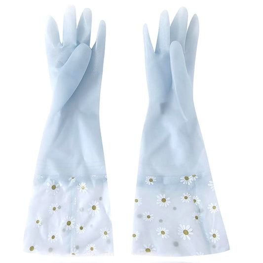 Kuber Industries Multi-Purpose Hand Gloves For Kitchen Cleaning Bathroom Cleaning  GardeningReusable Gardening GlovesNon-Slippery  Durable 9051Jelly Blue