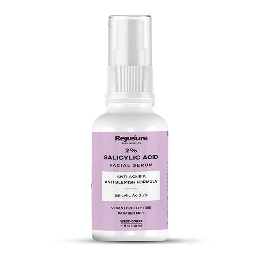 Rejusure 2 Salicylic Acid Acne Care Face Serum - Acne Blackheads  Open Pores  Excess Oil - 30 ml