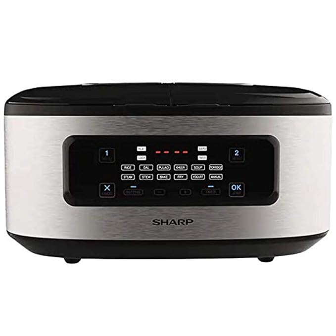 SHARP 1ST Dual Pot JAPAN TECHNOLOGY Automatic Electric Twin Cooker with Non-Stick Pot 5 Litres