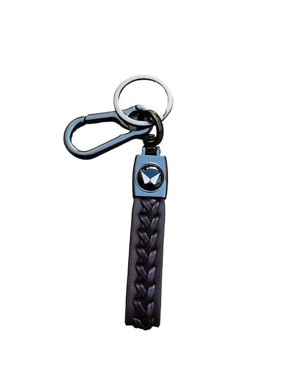 Mahindra leather CAR Keychain in premium Metal finish