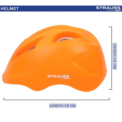 Strauss GlideX Cycling Helmet, Lightweight, Superior Ventilation, EPS Foam Lining, for Adults & Kids, Orange.