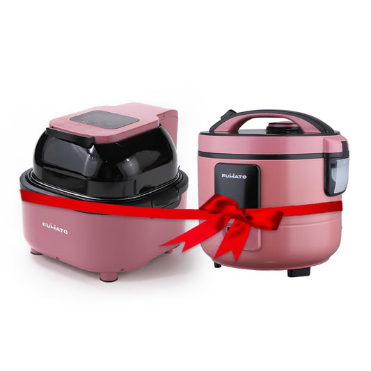 The Better Home FUMATO Diwali Combo AirFryer  Electric Kettle  Air Fry Mix and Make Perfect Gifting Kit  Colour Coordinated Sets  1 year Warranty Cherry Pink