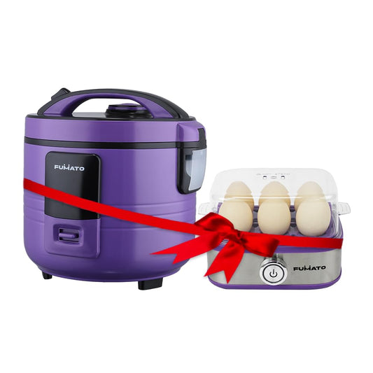 The Better Home Fumato Wedding Gift Rice Cooker & Egg Maker Combo, 1-year Warranty, Purple Haze.