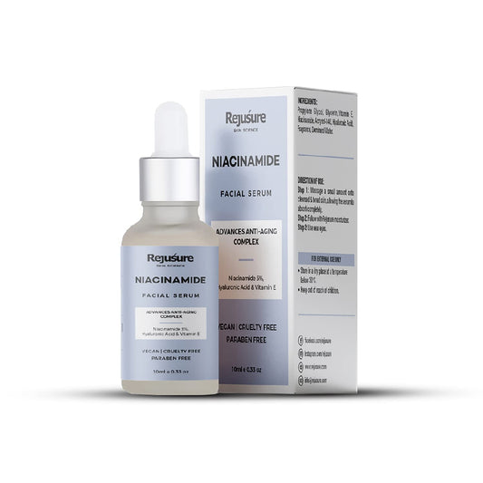 Rejusure 5 Niacinamide - Acne Marks Blemishes Dark Spot Face Serum  Oily  Acne Prone Skin  Men  Women  Cruelty Free  Dermatologist Tested  10ml