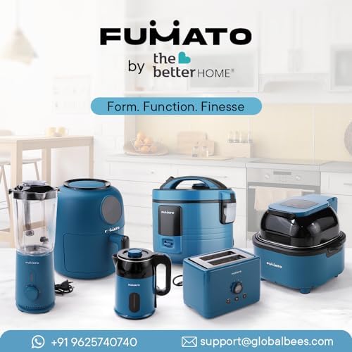 The Better Home FUMATO Mixer Grinder Blender- 400W  Mixie for Kitchen with 3 Jars Stainless Steel Blades 3 Speed Control Anti-Skid Feet  Nutri Blender Juicer with 1 Year Warranty Midnight Blue