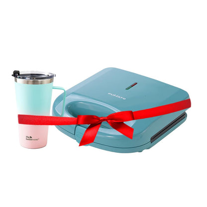 The Better Home Fumatos Kitchen Combo: Sandwich Maker, Insulated Coffee Cup 450ml, Food Grade, Blue.