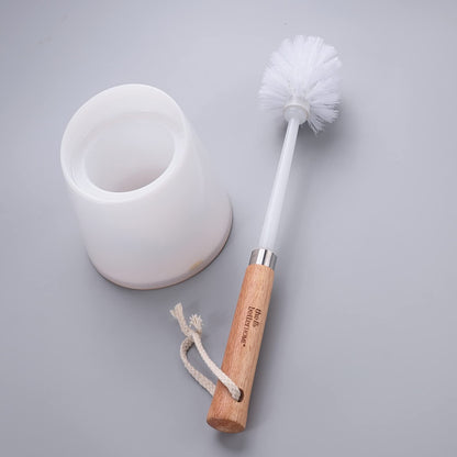 The Better Home Wood Wooden Toilet Brush With Holder Stand Premium Toilet Cleaner Brush Cleaning Brush For Bathroom Sleek Toilet Brush