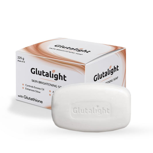 Glutalight Skin Lightening Soap with 1 Glutathione Reduces Dark spots Age Marks for Skin Brightening  75GM Pack of 3