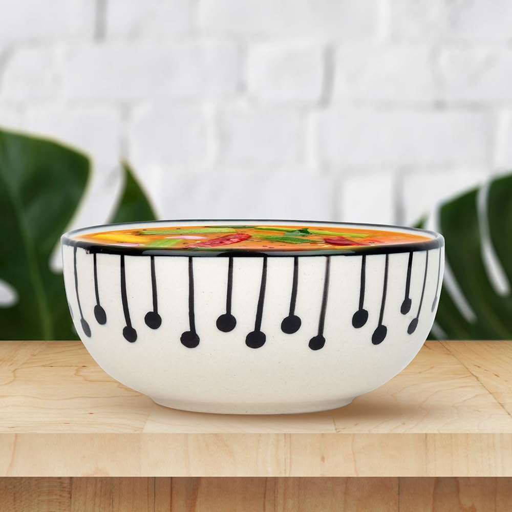 The Better Home Terra Series Ceramic Bowl Set: Microwave Safe, Chip Resistant, Ideal for Snacks, Dinner, Ramen, Soup, and Serving.