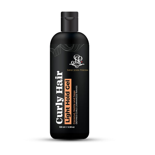 Curly Hair Gel Light - Strong Hold  Definition  Frizz  Moisturizing Formula for Curly Hair By Savio John Pereira- 100 ml