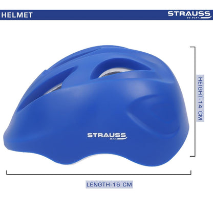 Strauss GlideX Cycling Helmet, Lightweight, Superior Ventilation, EPS Foam Lining, for Adults & Kids, Blue.