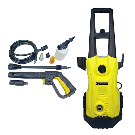 Cheston 1500W 120 Bar Portable High Pressure Washer for Car, Household, Garden Cleaning, 220-240V, Yellow.