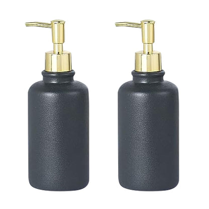 The Better Home Ceramic Soap Dispenser 400ML, 2Pcs for Bathroom, Kitchen, Hand Soap, Wash Basin.