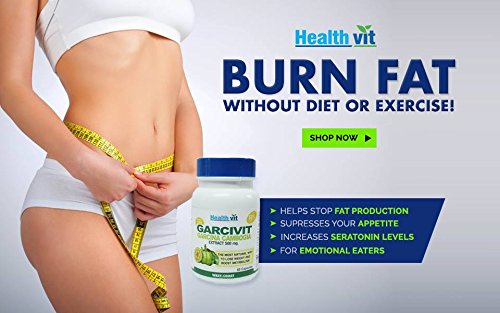 Healthvit Garcinia Cambogia Capsules  Natural Weight Loss Supplement  500 mg Extract  Supports Metabolism  Energy  Supports Appetite Control  Reduce Fat Storage - 60 Capsules