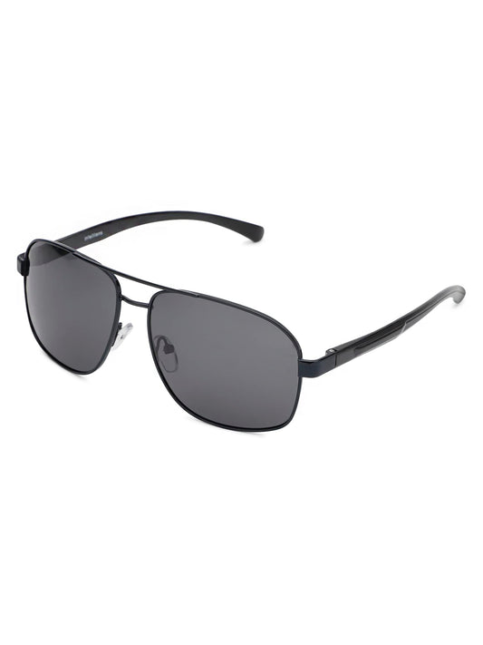 Intellilens  Branded Latest and Stylish Sunglasses  100 UV Protected  Light Weight Durable Premium Looks  Men  Women  Black Lenses  Aviator  Medium