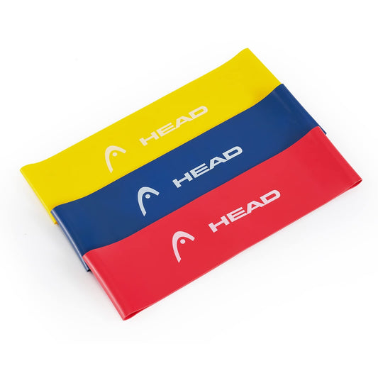 HEAD Expand Band - Unbreakable Resistance Band for Home Gym, Premium Latex, 7 cm Wide, Three Sizes, Three Colors