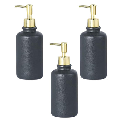 The Better Home Ceramic Soap Dispenser 400ML, 3Pcs Set for Bathroom, Kitchen, Hand Soap, and Wash Basin.