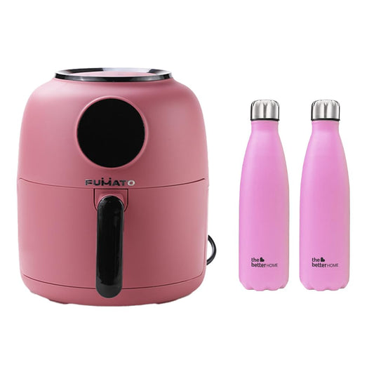 The Better HomeFUMATO Aerochef Airfryer Pink  Insulated Bottle 1 litre Pink Pack of 2