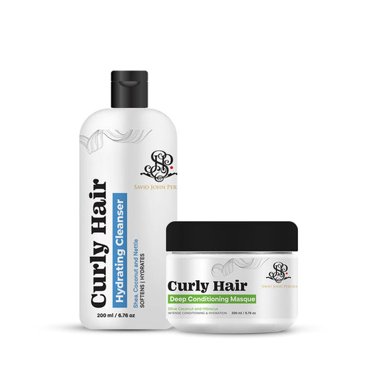 Curly Hair Mask and Hydrating Cleanser Combo  Curly Hair Products  Magic hair care for curl  Hair care for curly hair  Shea Butter  Coconut  Created by Savio John Pereira pack of 2