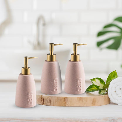 The Better Home Ceramic Soap Dispenser 320ML 3Pcs Soap Dispenser for Bathroom  Soap Dispenser Set  Soap Dispenser for Kitchen  Hand Soap Dispenser  Soap Dispenser for Wash Basin