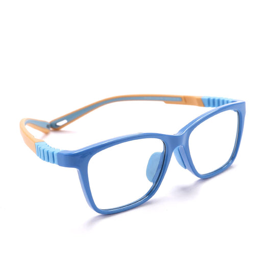 Intellilens  Zero Power Blue Cut Computer Glasses  Anti Glare Lightweight  Blocks Harmful Rays  UV Protection Specs  For Boys  Girls  Blue  Wayfarer  Small