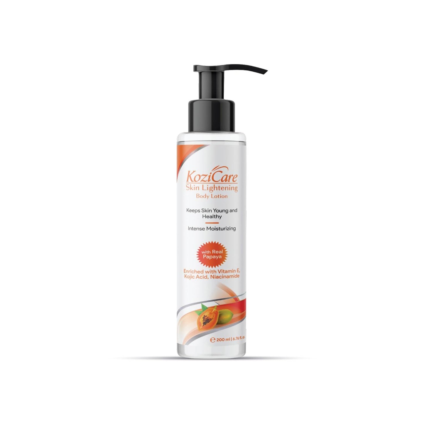 Kozicare Papaya LighteningBrightening Body Lotion with Papaya Kojic Acid Vitamin E Shea Butter Niacinamide Deeply Hydrates and Brightens Skin For All Skin Types  200ml