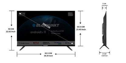 Blaupunkt 101 cm 40 inches Cyber Sound G2 Series Full HD LED Google TV 40CSG7112 Black