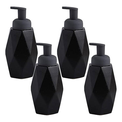 Better Home Ceramic Foam Soap Dispenser Set, 400ML, 4Pcs for Bathroom, Kitchen, Wash Basin.