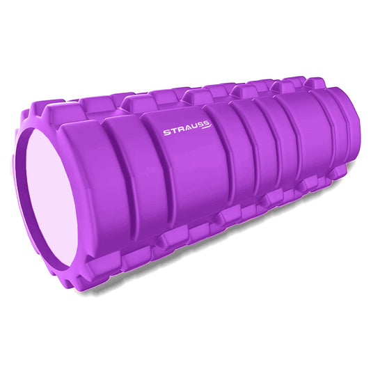 Strauss Deep Tissue Massage Foam RollerHigh-Density Muscle Roller for Myofascial Release Physical Therapy Yoga PilatesExercise Equipment for Deep Tissue Massage and Muscle Relief45cmPurple