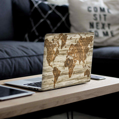 Wood Map 2 Laptop Skin