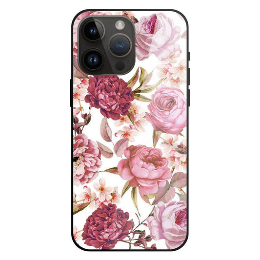 Pink Floral 2 Glass Case