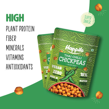 Happilo Premium Super Snack Thai Chili Chickpeas 110g Crunchy and Delicious Super Healthy