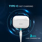 GIZMORE 862  TWS In-Ear Earbuds Type-C Fast Charging with 12 Hours Playtime  Bluetooth V5.013mm Bass Drivers Sweat  Water Resistant  Touch Controls  Voice Assistant Earbuds White