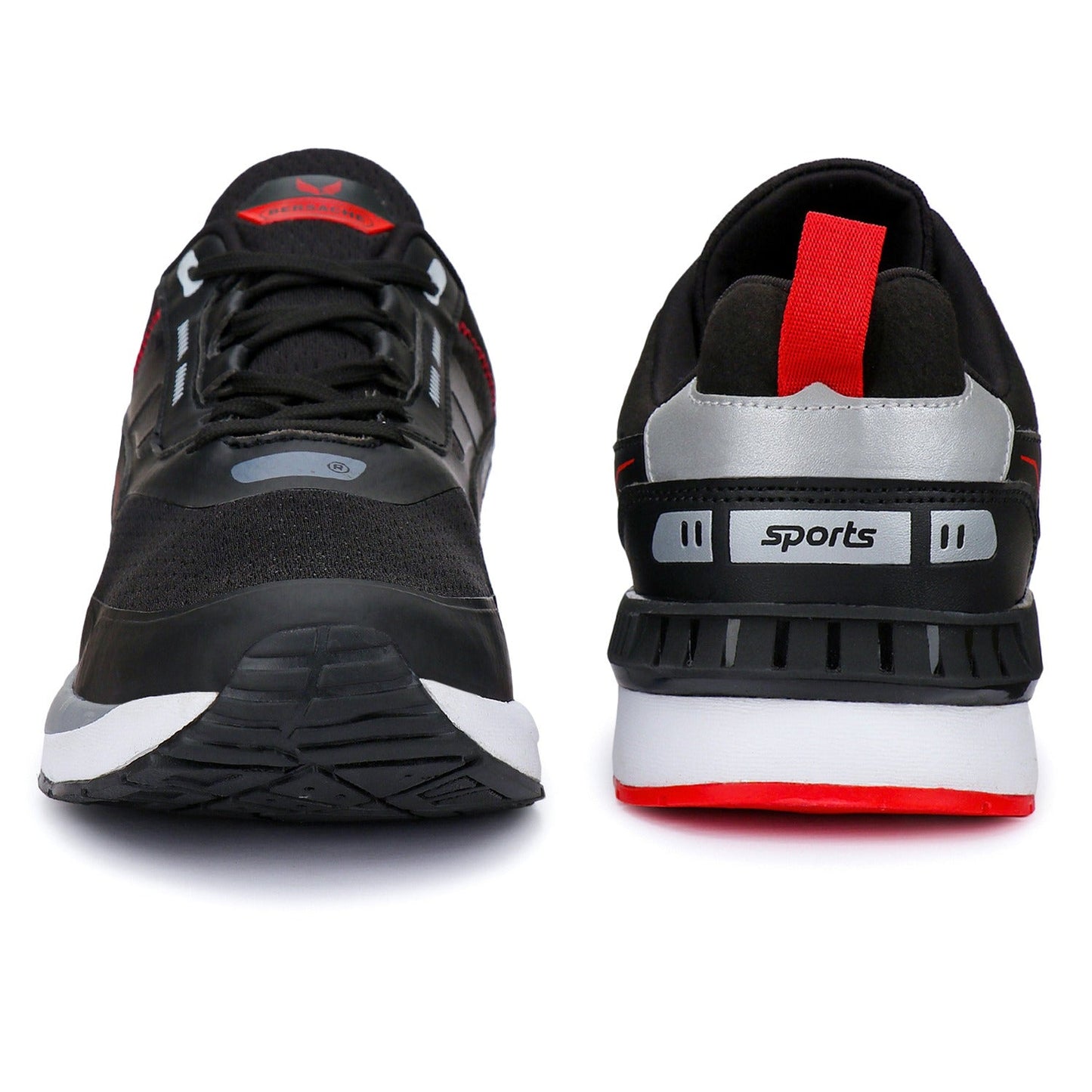 Bersache Lightweight Casual Sneaker Loafer Walking Shoes For Men9081-Black