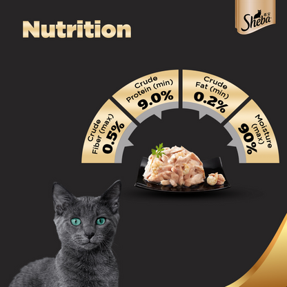 Sheba Tuna Fillet  Whole Prawns in Gravy Premium Cat Wet Food