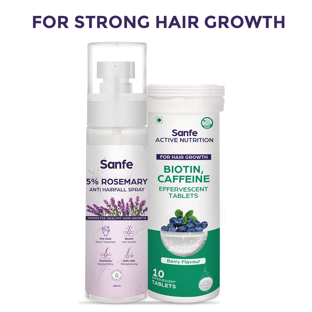 Sanfe Hair Growth Combo - Bioten Tablets  Rosemary Spray