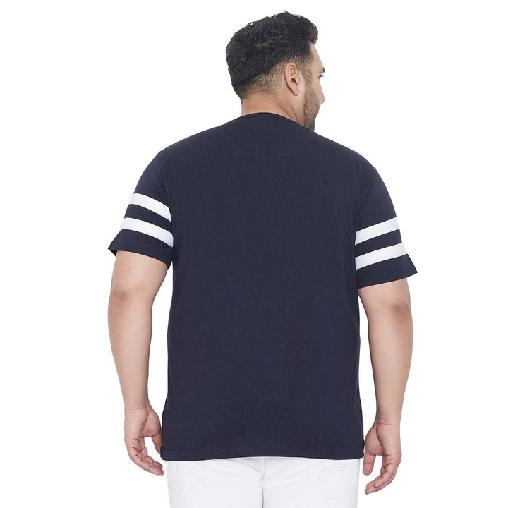 Men Plus Size Downtown Solid Round Neck Tshirt