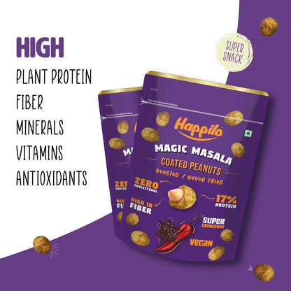 Happilo Premium Super Snack Magic Masala Peanut 150g Crunchy and Nutty High in Protein and Dietary Fibre