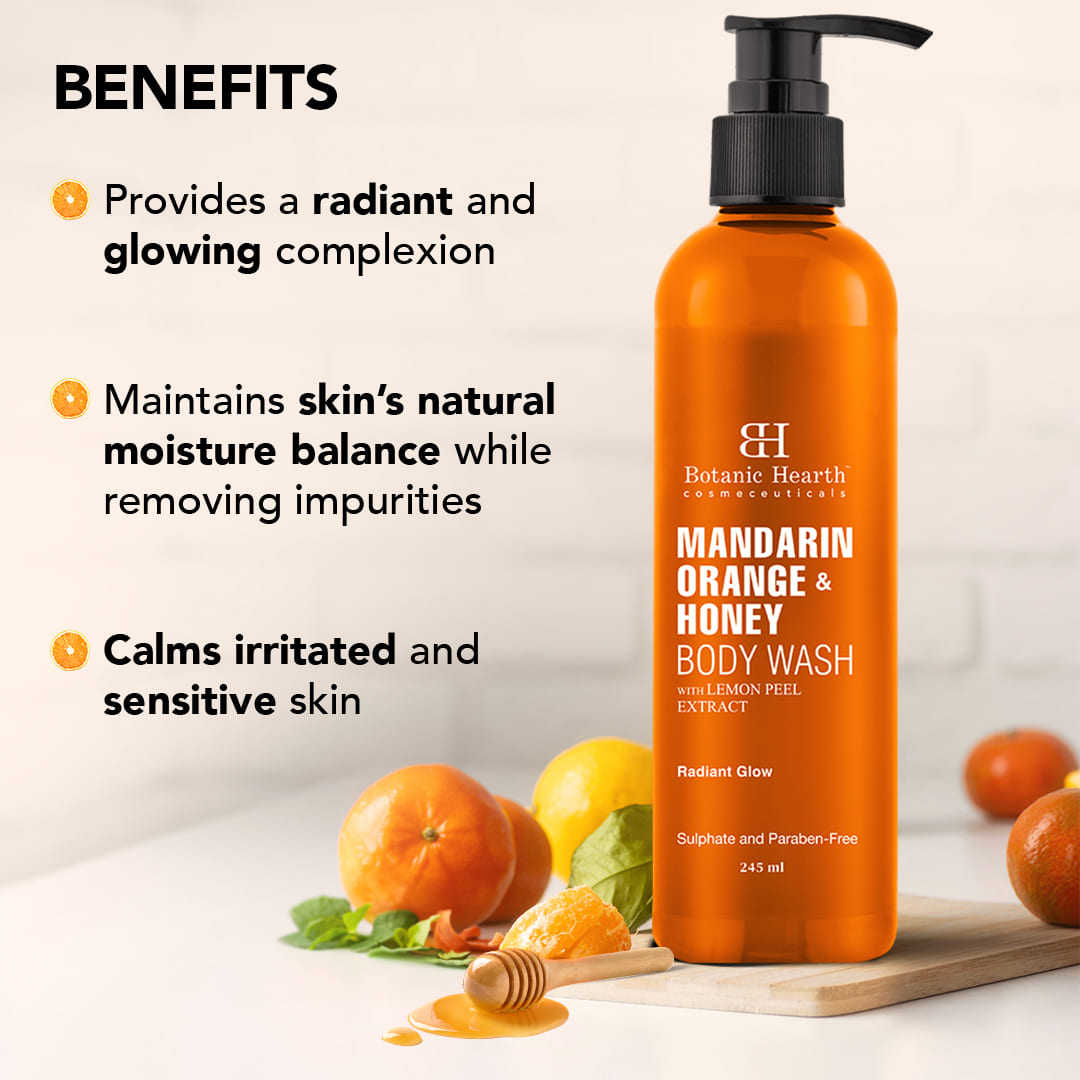 Citrus Burst Combo with Vitamin C Foaming Face Wash  Mandarin Orange  Honey Body Wash Pack of 2