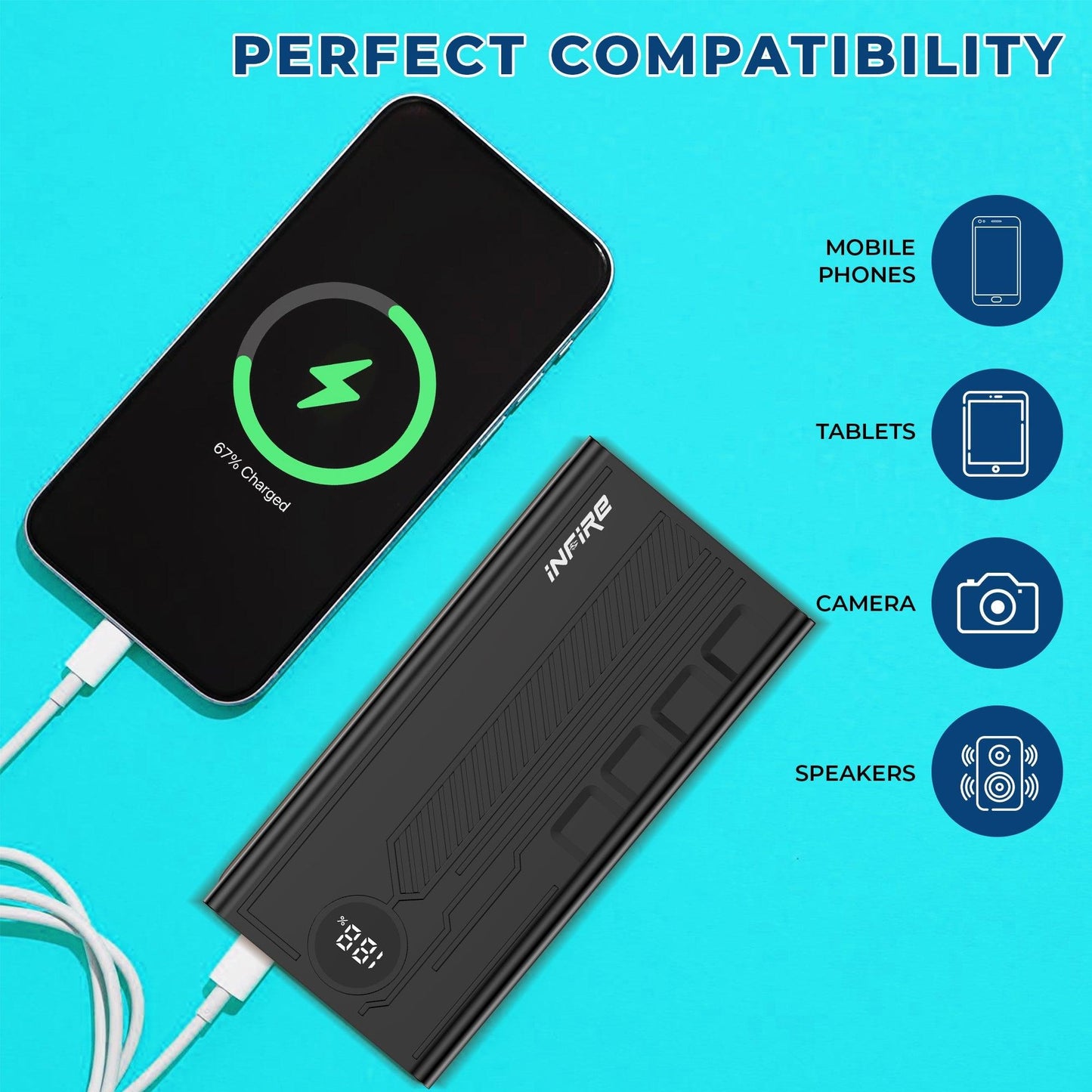 Flash 10000mAh 12W Power Bank With Fast Charging  Dual Output Ports  Dual Input Ports  LED Display