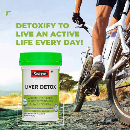 Swisse Ultiboost Liver Detox: St Mary's Thistle, Choline, Curcuma Longa for detox & healthy digestion - 60 Tablets