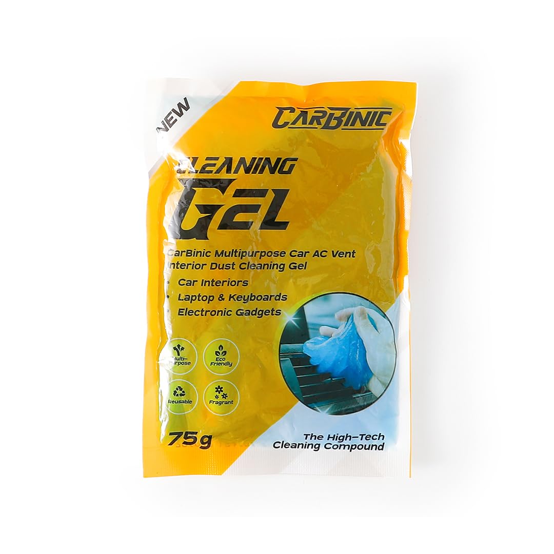 CARBINIC Car Cleaning Gel Kit: Universal Gel for Car Accessories, Laptop, Keyboard, Gadgets. 75g Packet, MOQ-3.