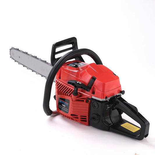 Cheston 18" 58CC Petrol Chainsaw, 2.4KW 3.2hp, 7000 RPM, Auto Oiler, Tool Kit, for Farm/Garden/Home, Red