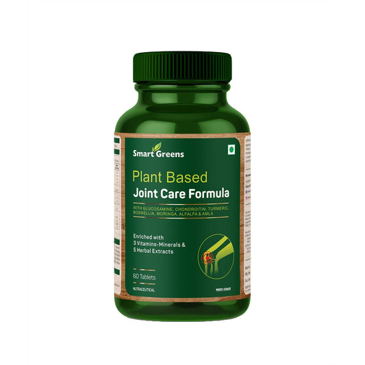 Smart Greens Plant Based Joint Care Formula with Glucosamine Turmeric Boswellia Moringa Amla  Alfalfa 60 Tablets