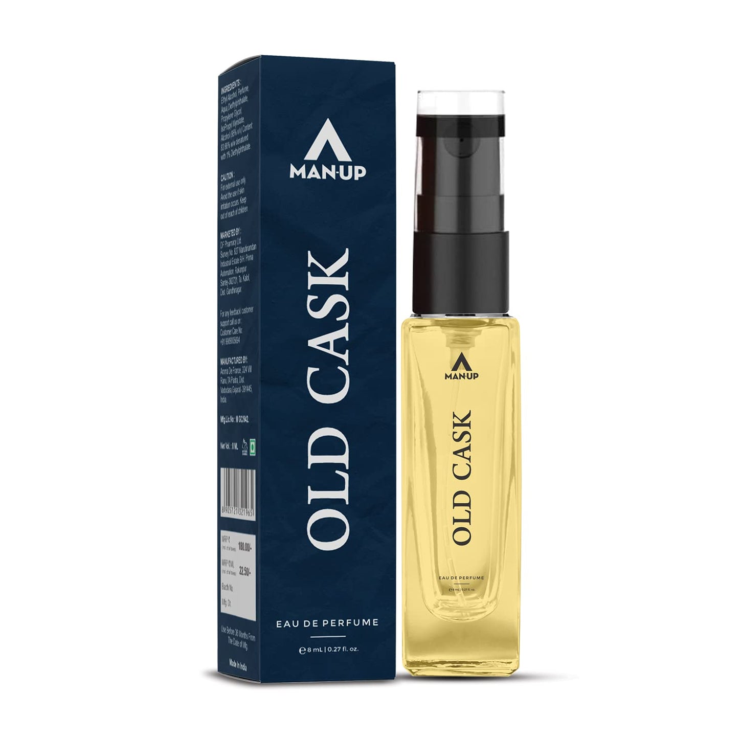 Man-Up Old Cask Perfume For Men  Eau De Perfume  Premium Long Lasting Fresh Refreshing  Energising Fragrance Perfume  Celebrating Every Special Occasion - 8ml