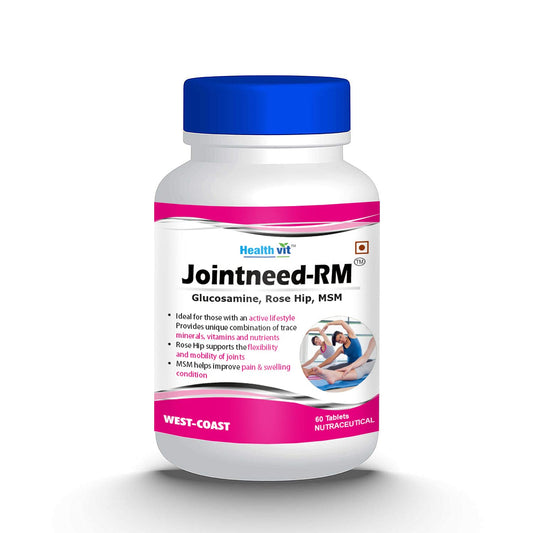 Healthvit Jointneed-RM Glucosamine Rose Hip MSM  Ideal for Bone Muscle Health  Joint Support of Men  Women - 60 Tablets