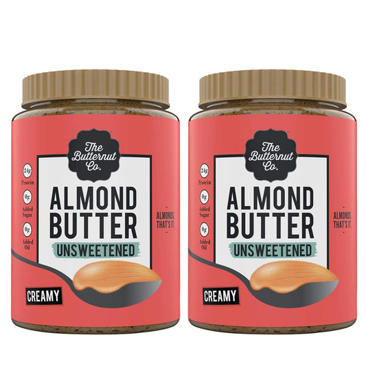 The Butternut Co. Almond Butter Unsweetened Creamy 1 Kg Pack Of 2