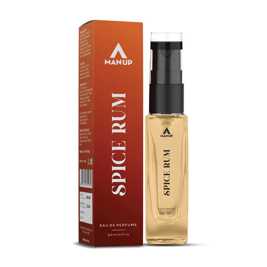 Man-Up Spice Rum Perfume for Men, 8ml - Premium, Long-Lasting, Fresh, Energizing Fragrance for Special Occasions.