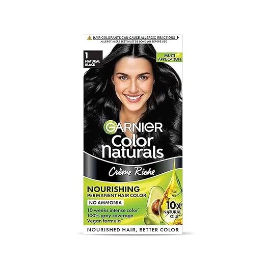 Combo - LOreal Paris Elnett Satin Normal Hold Hair Spray  Garnier Hair Colouring Creme Shade 1 Natural Black